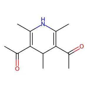 1,1'-(1,4-Dihydro-2,4,6-trimethylpyridine-3,5-diyl)bisethan-1-one structure