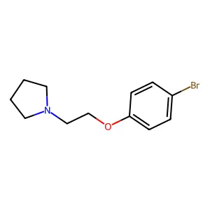 N-(2-(p-bromophenoxy)ethyl)pyrrolidine structure