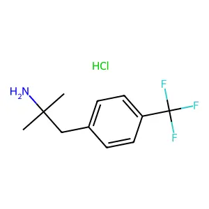Benzeneethanamine, alpha,alpha-dimethyl-4-(trifluoromethyl)-, hydrochloride structure