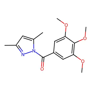 Pyrazole, 3,5-dimethyl-1-(3,4,5-trimethoxybenzoyl)- structure