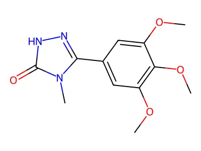 3H-1,2,4-Triazol-3-one, 2,4-dihydro-4-methyl-5-(3,4,5-trimethoxyphenyl)- structure