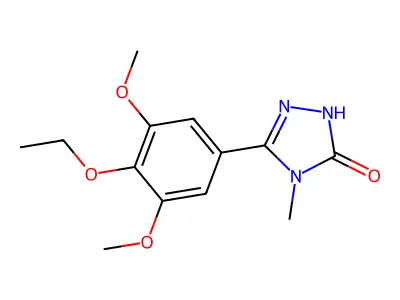 3H-1,2,4-Triazol-3-one, 2,4-dihydro-5-(4-ethoxy-3,5-dimethoxyphenyl)-4-methyl- structure