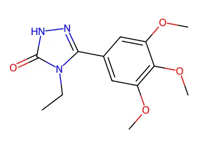 3H-1,2,4-Triazol-3-one, 2,4-dihydro-4-ethyl-5-(3,4,5-trimethoxyphenyl)- structure