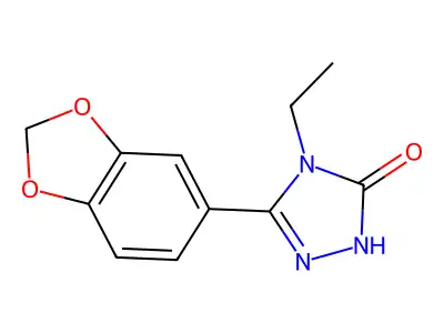 3H-1,2,4-Triazol-3-one, 2,4-dihydro-5-(1,3-benzodioxol-5-yl)-4-ethyl- structure