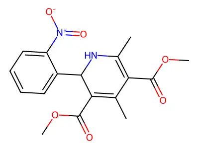 Dimethyl 4,6-dimethyl-2-(2-nitrophenyl)-1,2-dihydropyridine-3,5-dicarboxylate structure