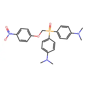 Bis(4-(dimethylamino)phenyl)((4-nitrophenoxy)methyl)phosphine oxide structure