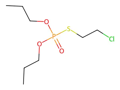 Phosphorothioic acid, S-2-chloroethyl O,O-dipropyl ester structure