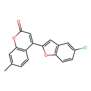 2H-1-Benzopyran-2-one, 4-(5-chloro-2-benzofuranyl)-7-methyl- structure