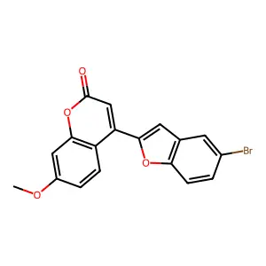 4-(5-bromo-1-benzofuran-2-yl)-7-methoxy-2H-chromen-2-one structure