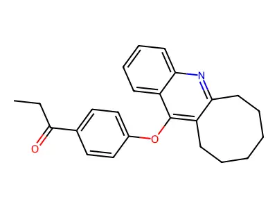 1-Propanone, 1-(4-((6,7,8,9,10,11-hexahydrocycloocta(b)quinolin-12-yl)oxy)phenyl)- structure