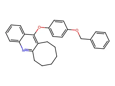 Cycloocta(b)quinoline, 6,7,8,9,10,11-hexahydro-12-(4-(phenylmethoxy)phenoxy)- structure