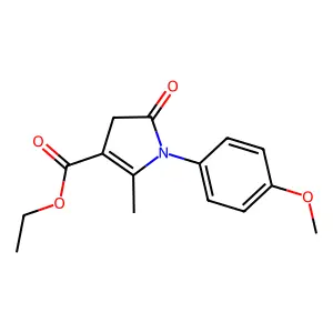 ethyl 1-(4-methoxyphenyl)-2-methyl-5-oxo-4,5-dihydro-1H-pyrrole-3-carboxylate structure