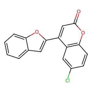4-(1-Benzofuran-2-yl)-6-chlorochromen-2-one structure