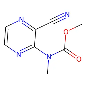 methyl N-(3-cyanopyrazin-2-yl)-N-methylcarbamate structure