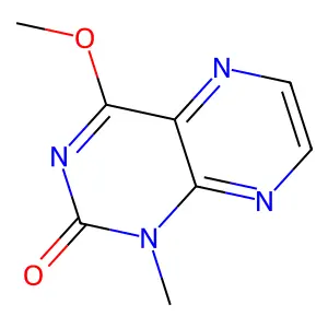 4-methoxy-1-methyl-2(1H)-pteridinone structure
