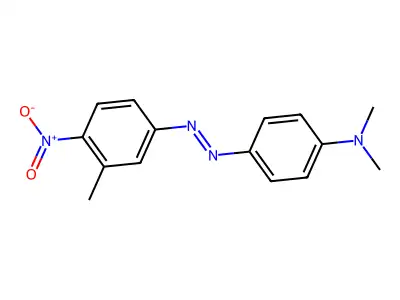 4'-(Dimethylamino)-3-methyl-4-nitroazobenzene structure
