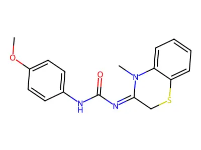 1-(4-Methoxyphenyl)-3-(4-methyl-1,4-benzothiazin-3-ylidene)urea structure