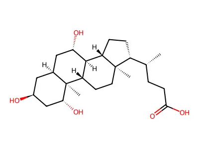 1beta,3alpha,7beta-Trihydroxy-5beta-cholan-24-oic Acid structure