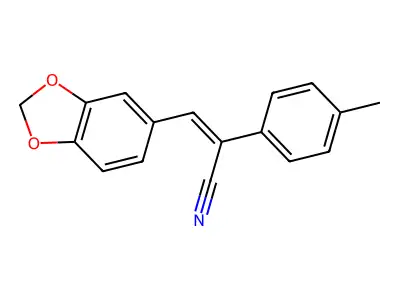 3-(1,3-Benzodioxol-5-yl)-2-(4-methylphenyl)acrylonitrile structure