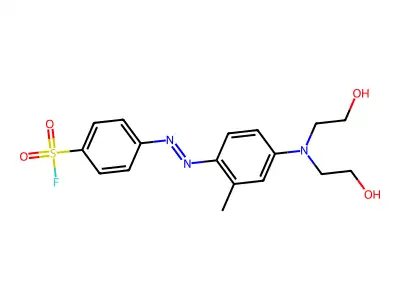 4-[[4-[bis(2-hydroxyethyl)amino]-2-methylphenyl]diazenyl]benzenesulfonyl fluoride structure