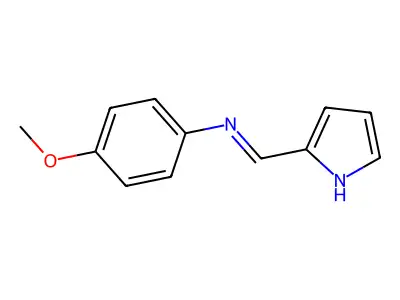 4-methoxy-N-(2-pyrrolylidenemethyl)aniline structure