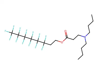 N,N-Dibutyl-beta-alanine 3,3,4,4,5,5,6,6,7,7,8,8,8-tridecafluorooctyl ester structure