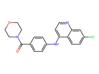 Morpholine, 4-(4-((7-chloro-4-quinolinyl)amino)benzoyl)- structure
