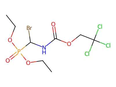 2,2,2-trichloroethyl N-[bromo(diethoxyphosphoryl)methyl]carbamate structure