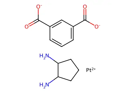 Platinum(2+) benzene-1,3-dicarboxylate--cyclopentane-1,2-diamine (1/1/1) structure