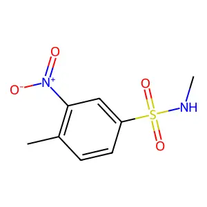 N,4-二甲基-3-硝基苯磺酰胺 structure