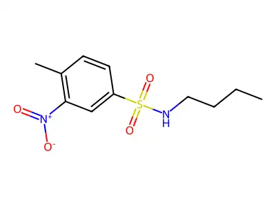 N-butyl-4-methyl-3-nitrobenzenesulfonamide structure