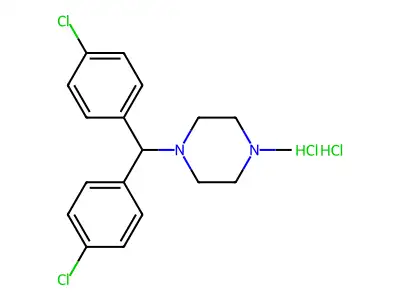 Piperazine, 1-(bis(p-chlorophenyl)methyl)-4-methyl-, dihydrochloride structure