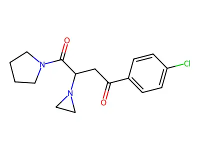 2-(Aziridin-1-yl)-4-(4-chlorophenyl)-1-(pyrrolidin-1-yl)butane-1,4-dione structure