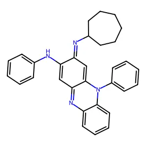 (3Z)-3-cycloheptylimino-N,5-diphenyl-phenazin-2-amine structure