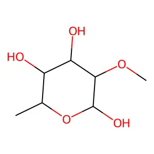 2-O-Methyl-beta-L-fucopyranose structure