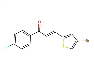 3-(4-Bromo-2-thienyl)-1-(4-fluorophenyl)prop-2-en-1-one structure