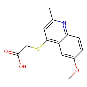 (6-Methoxy-2-methyl-quinolin-4-ylsulfanyl)-acetic acid structure