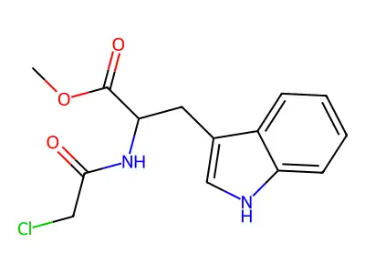 methyl 2-(2-chloroacetamido)-3-(1H-indol-3-yl)propanoate structure