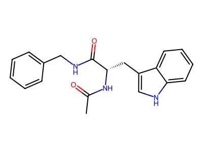 1H-Indole-3-propanamide, alpha-(acetylamino)-N-(phenylmethyl)-, (S)- structure