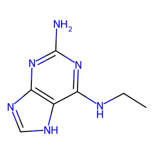 N6-乙基-1H-嘌呤-2,6-二胺 structure