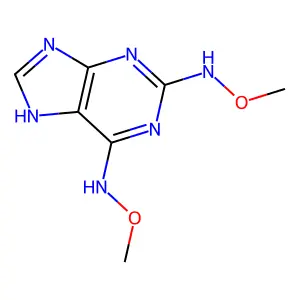 N,N'-二甲氧基-1H-嘌呤-2,6-二胺 structure