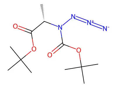 N-tert-Butyloxycarbonyl-dl-azidoalanine, tert-butyl ester structure