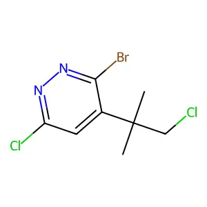 Pyridazine, 3-bromo-6-chloro-4-(2-chloro-1,1-dimethylethyl)- structure