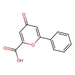 4H-Pyran-2-carboxylicacid, 4-oxo-6-phenyl- structure
