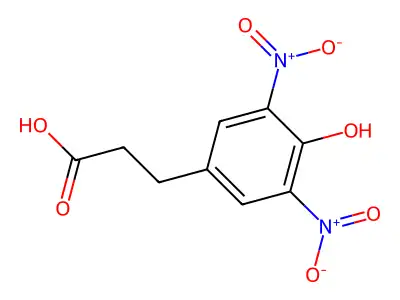 3-(4-Hydroxy-3,5-dinitrophenyl)propanoic acid structure