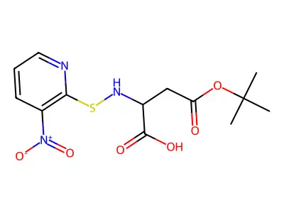 N-(3-Nitro-2-pyridinesulfenyl)-L-aspartic acid beta-t-butyl ester structure