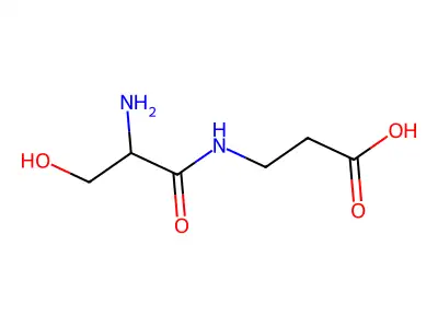 3-[(2-Amino-3-hydroxypropanoyl)amino]propanoic acid structure