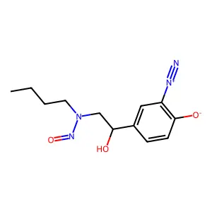 2-Cyclohexadien-1-one, 4-(2-(butylnitrosoamino)-1-hydroxyethyl)-6-diazo-, (R)- structure