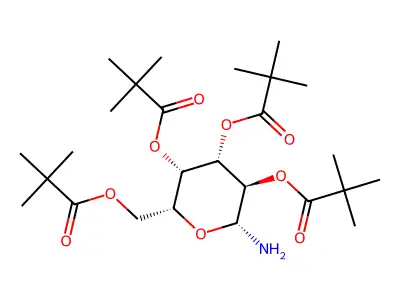 2,3,4,6-Tetra-O-pivaloyl-b-D-galactopyranosyl amine structure