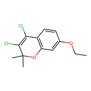 2H-1-Benzopyran, 3,4-dichloro-7-ethoxy-2,2-dimethyl- structure